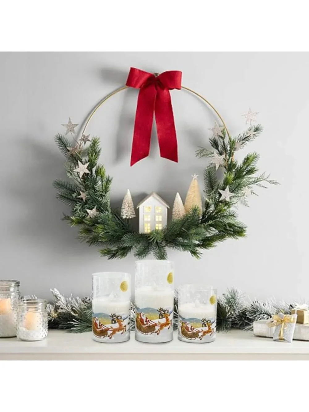 Flameless LED Pillar Candles - Real Wax, Remote & Timer, Christmas Decor, 3 Pack